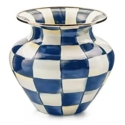 MacKenzie-Childs Royal Check Enamel Large Vase< Spring|Room Accents