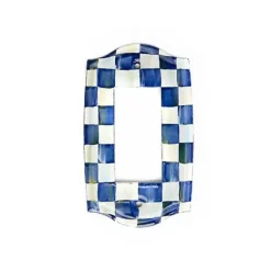 MacKenzie-Childs Royal Check Enamel Switch Plate - Single Rocker< Finishing Touches|Room Accents