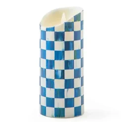 MacKenzie-Childs Royal Check Flicker 7 Pillar Candle< Candles & Fragrances