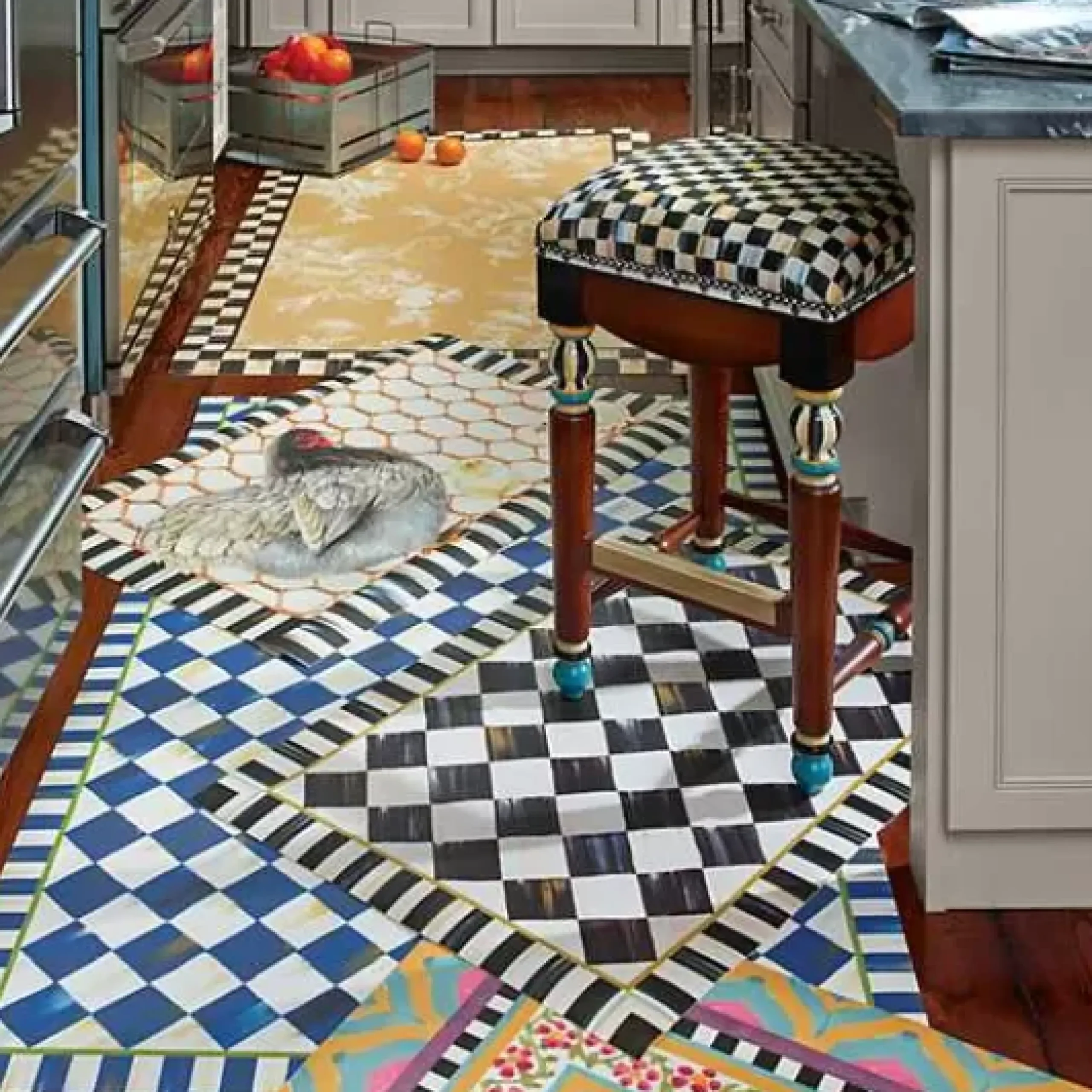 MacKenzie-Childs Royal Check Floor Mat - 3' x 5'< Rugs