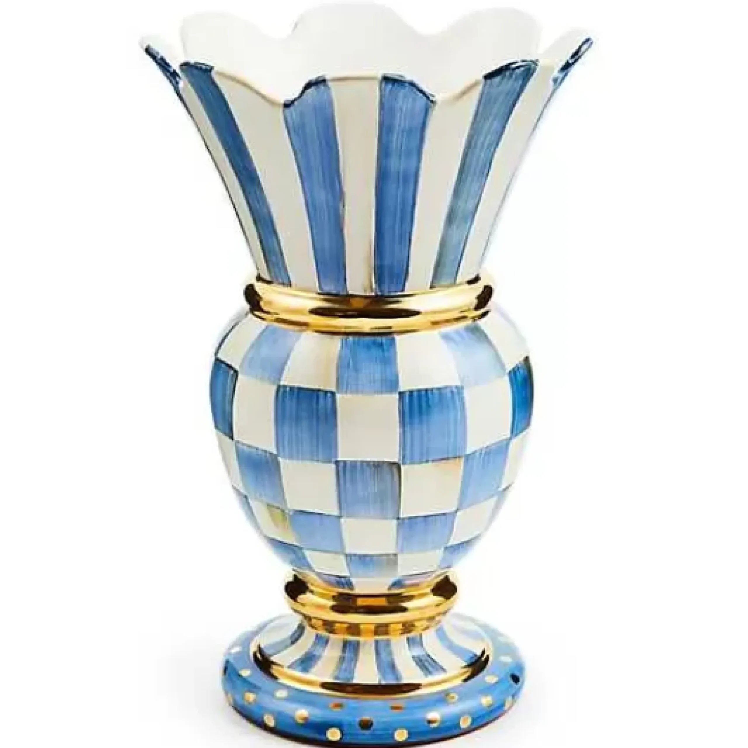 MacKenzie-Childs Royal Check Great Vase< Room Accents