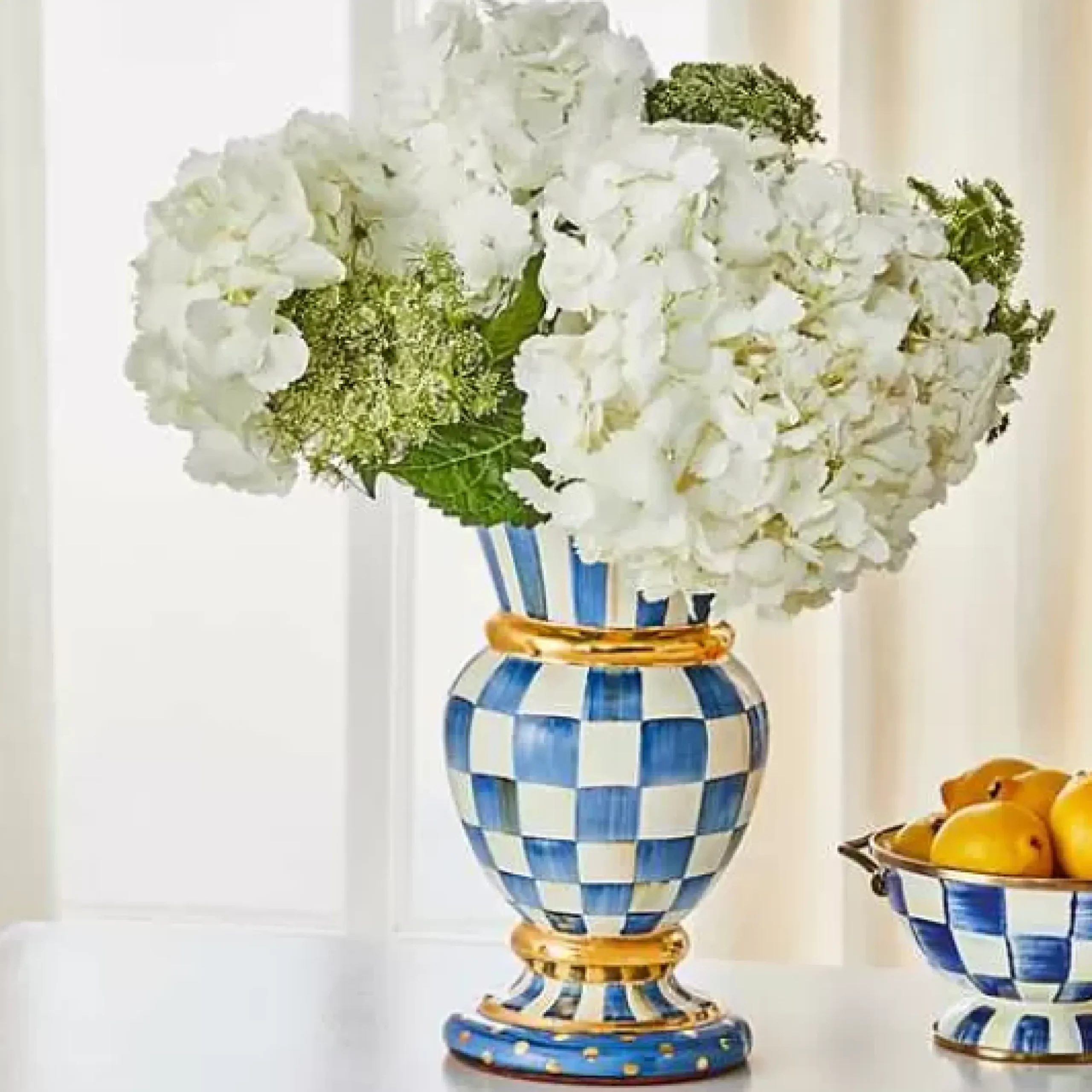 MacKenzie-Childs Royal Check Great Vase< Room Accents