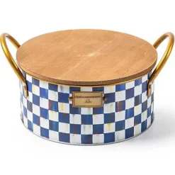 MacKenzie-Childs Royal Check Large Citronella Candle< Spring|Candles & Fragrances