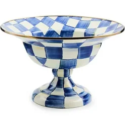 MacKenzie-Childs Royal Check Large Compote< Serveware