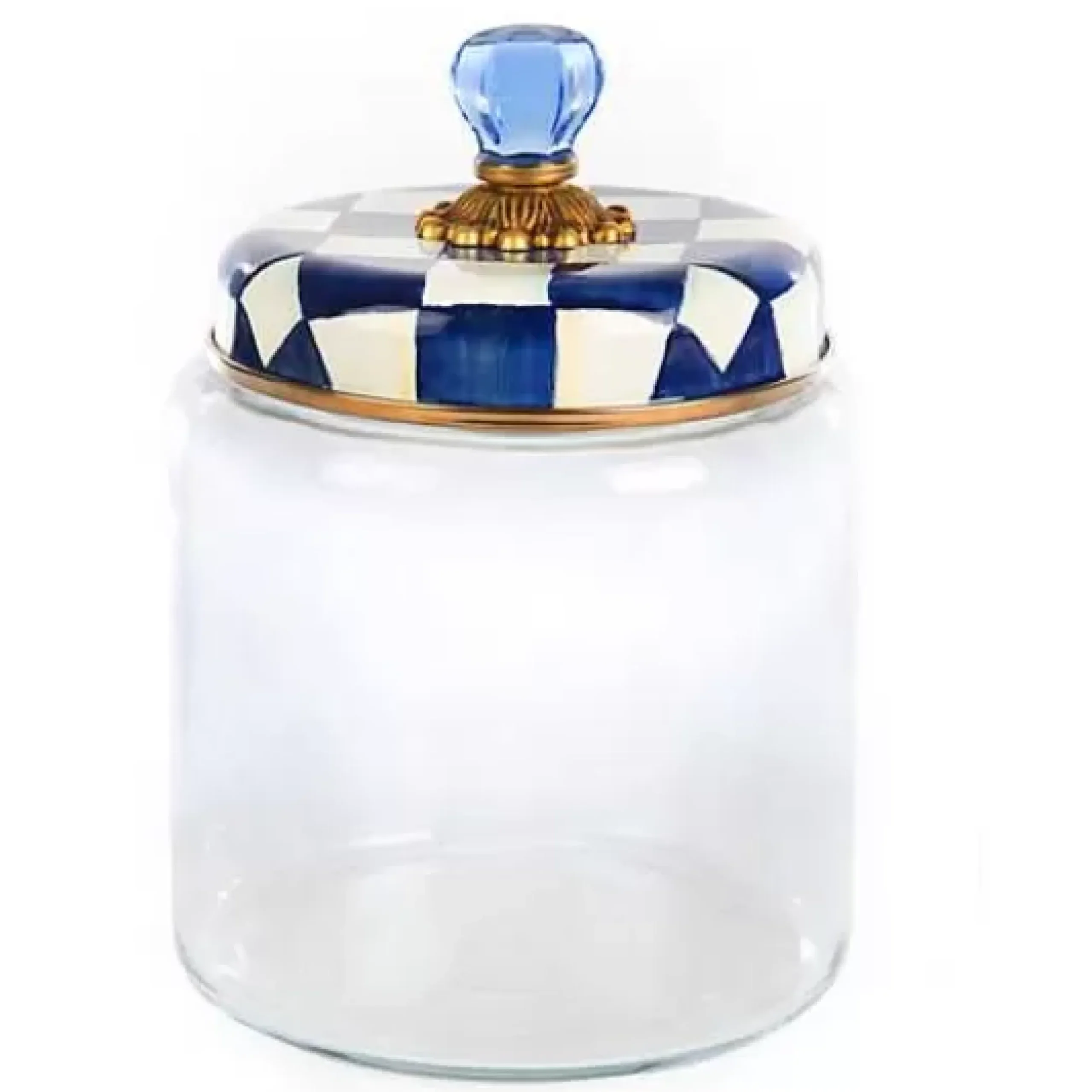 MacKenzie-Childs Royal Check Large Kitchen Canister< Room Accents|Kitchen Storage & Organization