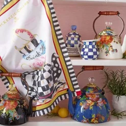 MacKenzie-Childs Royal Check Lidded Sugar Bowl< The Coffee Shop|Serveware
