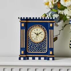 MacKenzie-Childs Royal Check Mantel Clock< Room Accents