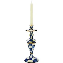 MacKenzie-Childs Royal Check Medium Candlestick< Candles & Fragrances