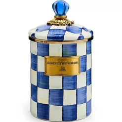 MacKenzie-Childs Royal Check Medium Canister< Room Accents|Kitchen Storage & Organization