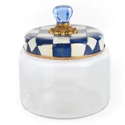 MacKenzie-Childs Royal Check Medium Kitchen Canister< Room Accents|Kitchen Storage & Organization