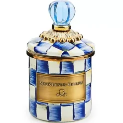 MacKenzie-Childs Royal Check Mini Canister< Room Accents|Kitchen Storage & Organization