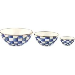 MacKenzie-Childs Royal Check Mixing Bowls, Set of 3< Kitchen & Dining Sets|Serveware