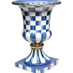 MacKenzie-Childs Royal Check Pedestal Urn< Spring|The Fall Shop