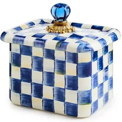 MacKenzie-Childs Royal Check Recipe Box< Kitchen Storage & Organization