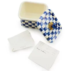 MacKenzie-Childs Royal Check Recipe Box< Kitchen Storage & Organization