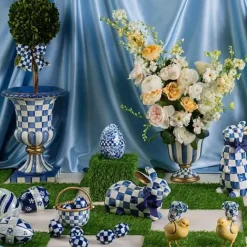 MacKenzie-Childs Royal Check Resting Bunny< Easter|Spring