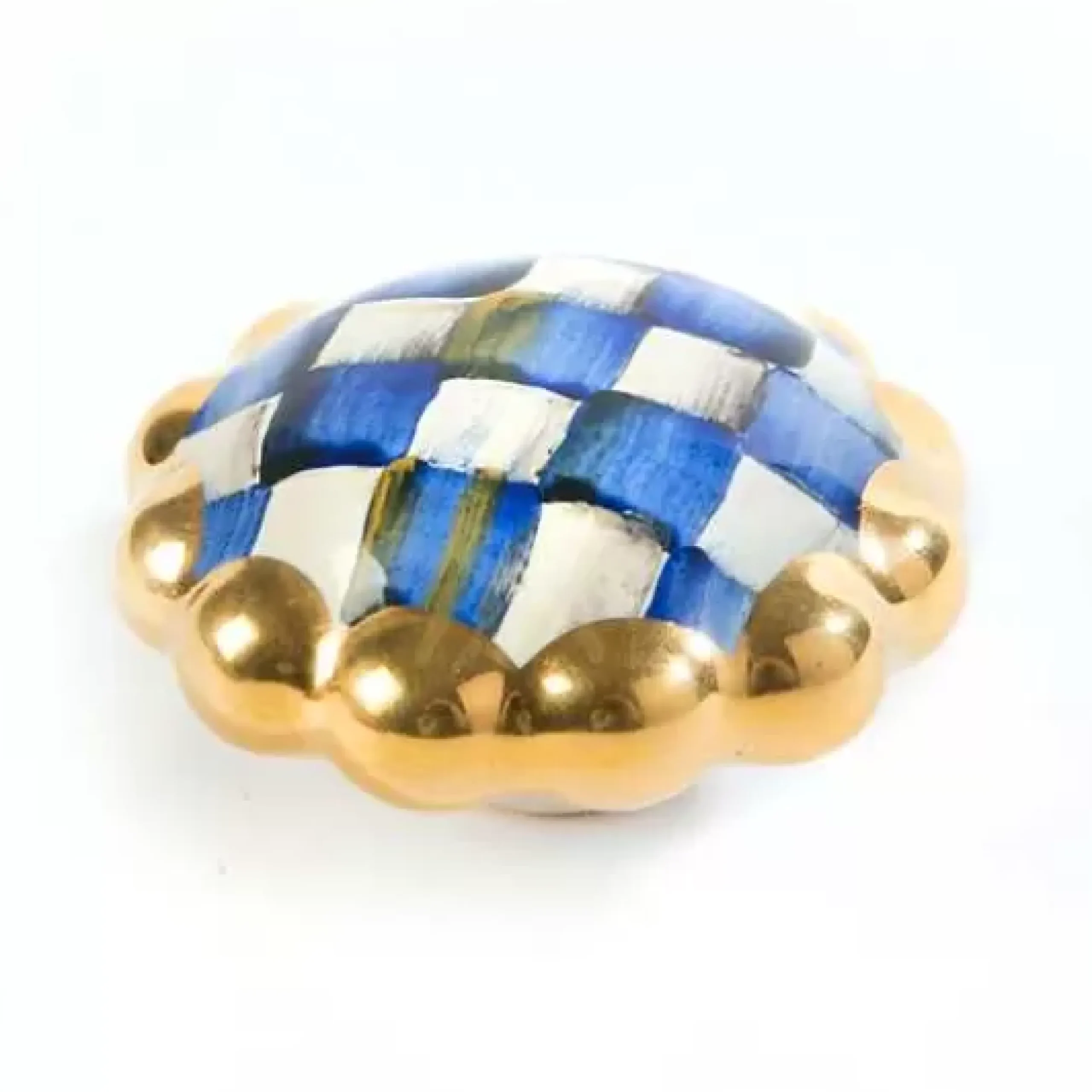 MacKenzie-Childs Royal Check Round Knob< Finishing Touches|Room Accents