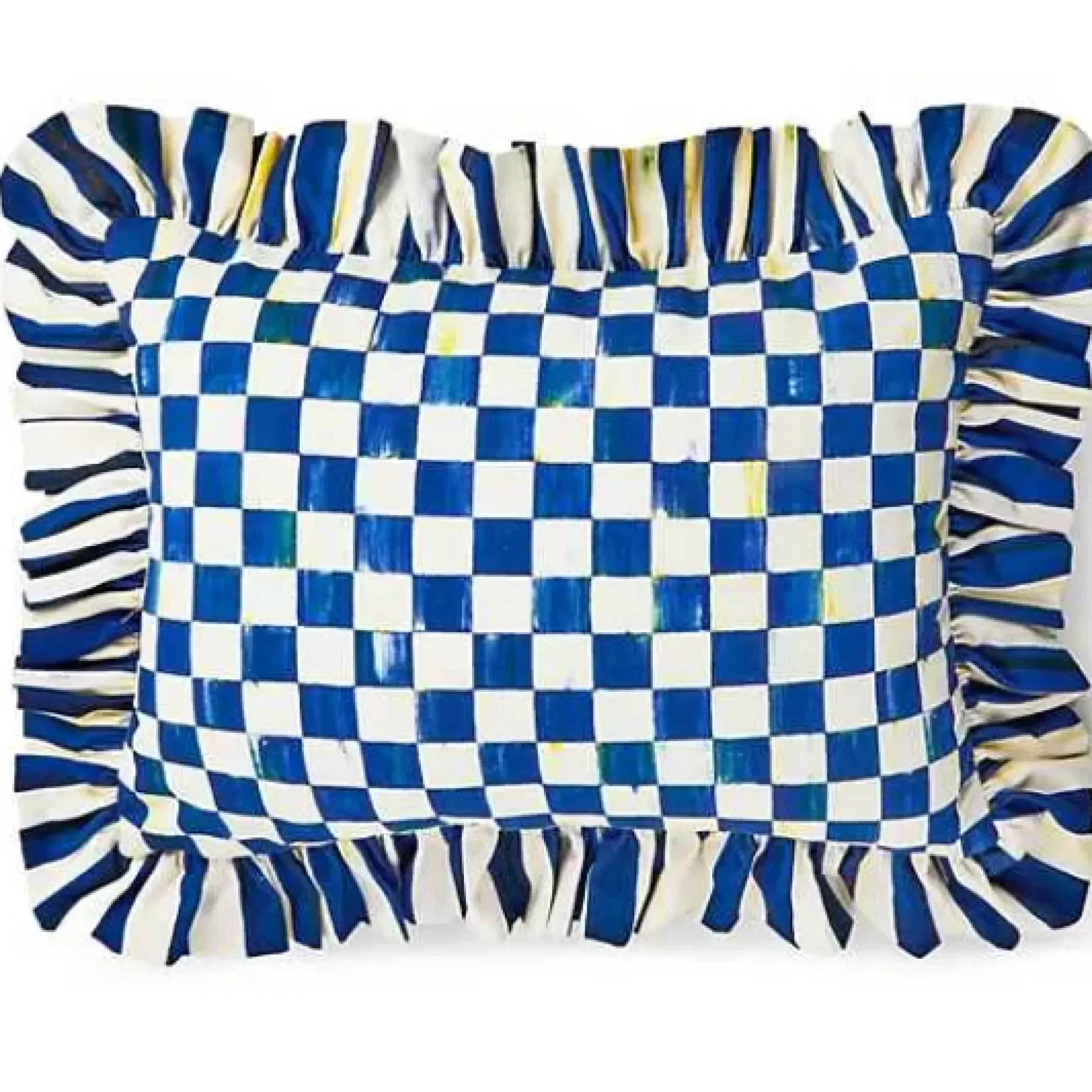 MacKenzie-Childs Royal Check Ruffle Lumbar Pillow< Pillows, Throws, & Cushions