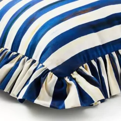 MacKenzie-Childs Royal Check Ruffle Throw Pillow< Pillows, Throws, & Cushions