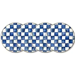 MacKenzie-Childs Royal Check Salad Plates, Set of 4< Kitchen & Dining Sets|Dinnerware & Flatware
