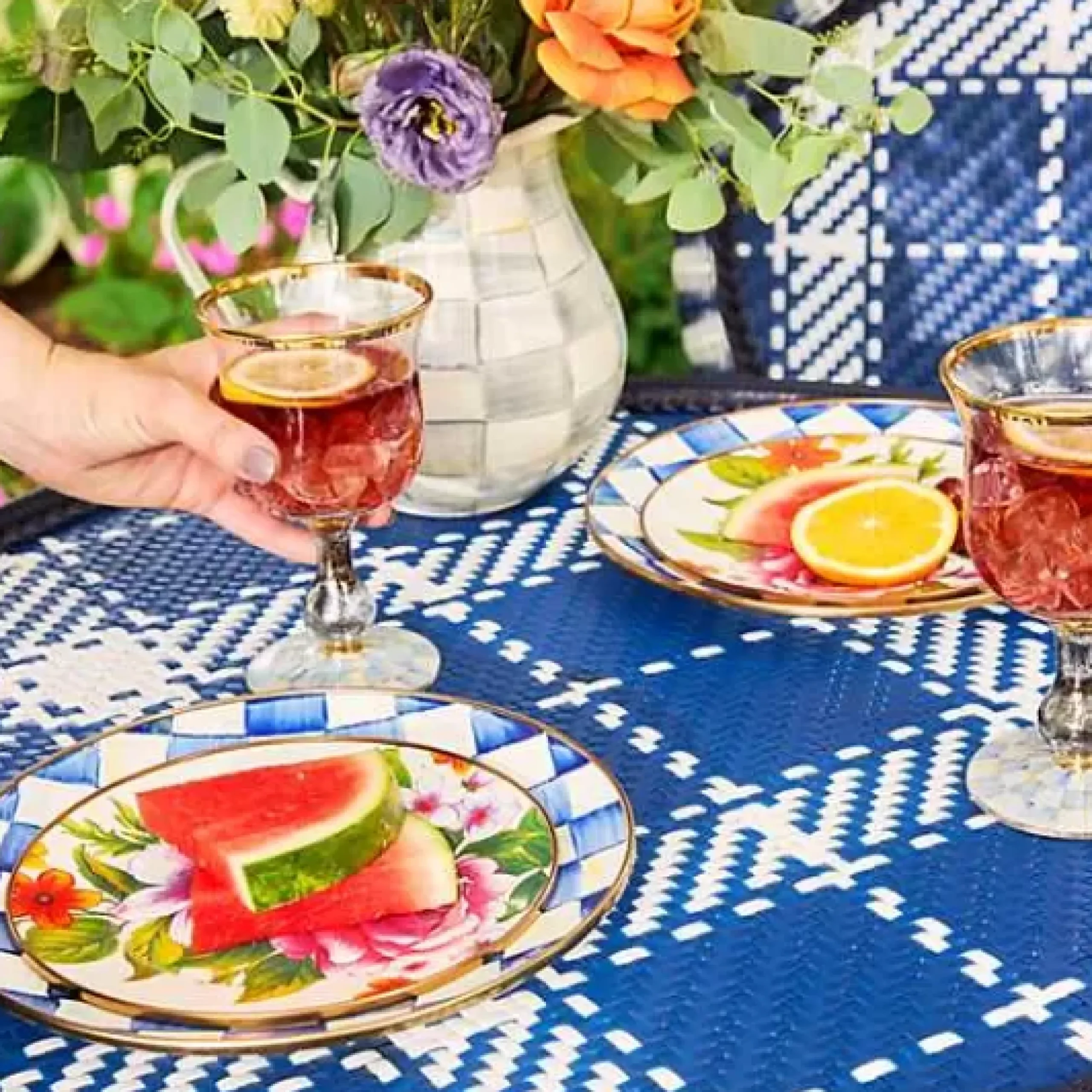MacKenzie-Childs Royal Check Salad/Dessert Plate< Dinnerware & Flatware