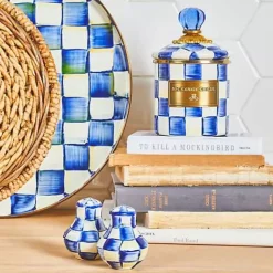 MacKenzie-Childs Royal Check Salt  Pepper Shakers< Table Accessories|Serveware
