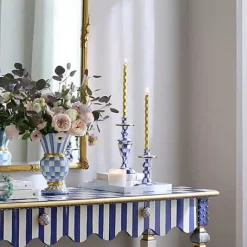 MacKenzie-Childs Royal Check Small Candlestick< Candles & Fragrances