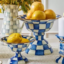 MacKenzie-Childs Royal Check Small Compote< Serveware