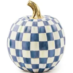 MacKenzie-Childs Royal Check Small Pumpkin< Pumpkins|The Fall Shop
