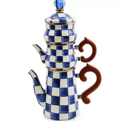 MacKenzie-Childs Royal Check Stackable Coffee Set< The Coffee Shop|Serveware