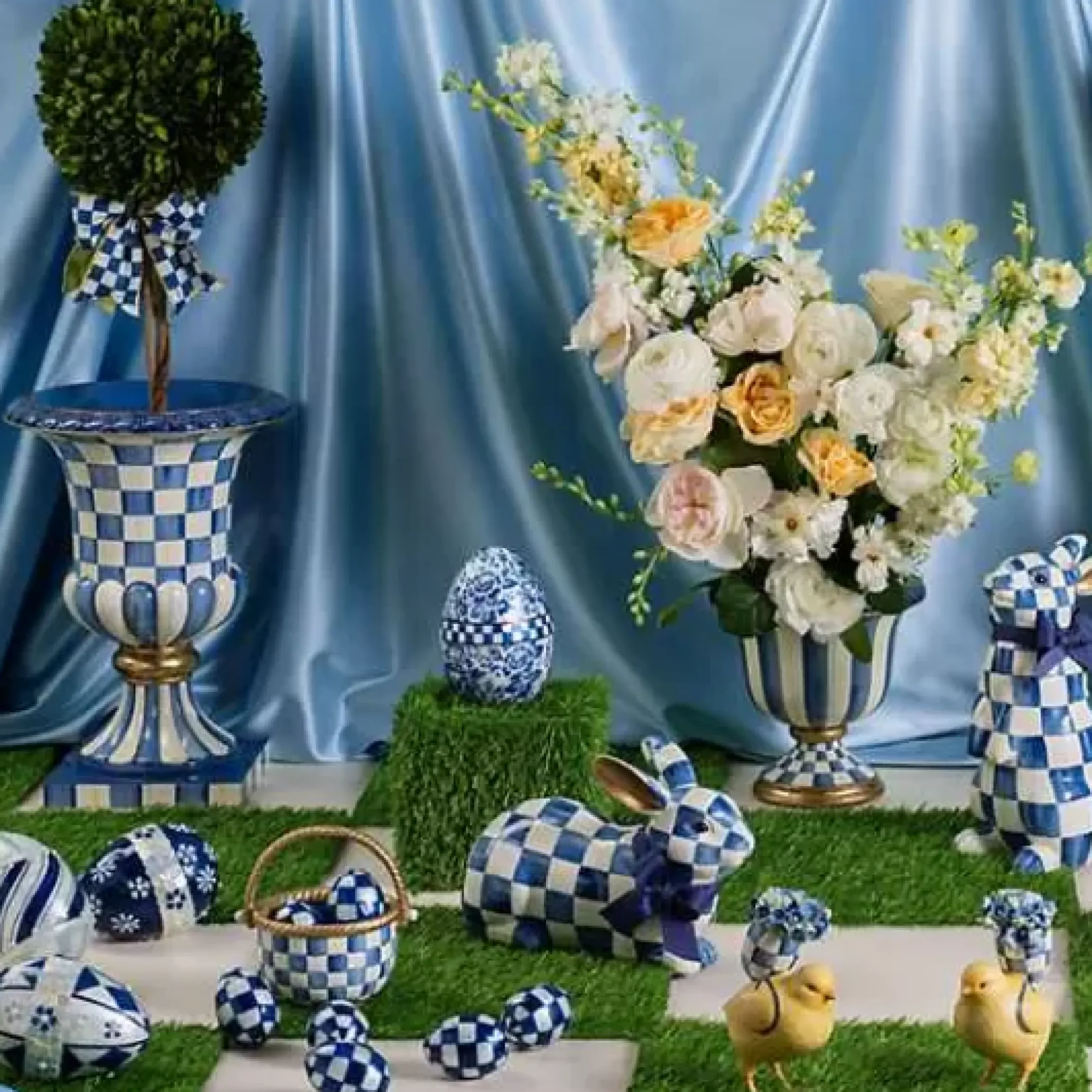 MacKenzie-Childs Royal Check Standing Bunny< Easter|Spring
