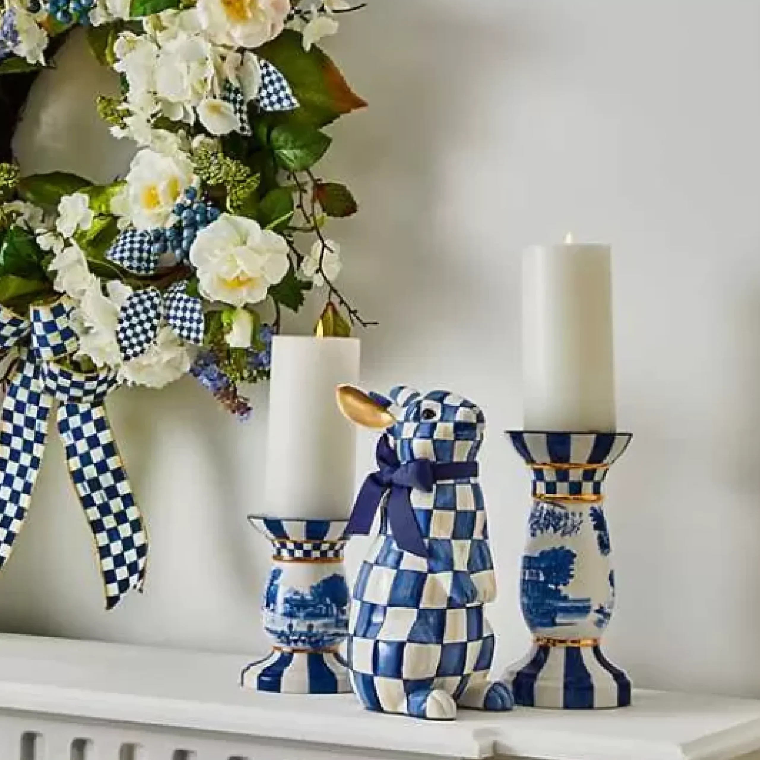 MacKenzie-Childs Royal Check Standing Bunny< Easter|Spring