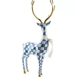 MacKenzie-Childs Royal Check Standing Deer< Holiday|Room Accents