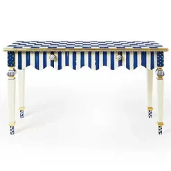 MacKenzie-Childs Royal Check  Stripe Console Table< Storage Furniture|Living Room