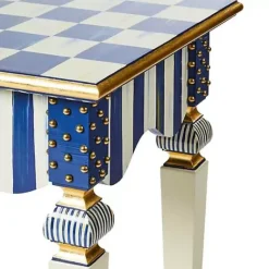 MacKenzie-Childs Royal Check  Stripe Console Table< Storage Furniture|Living Room