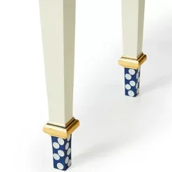 MacKenzie-Childs Royal Check  Stripe Console Table< Storage Furniture|Living Room