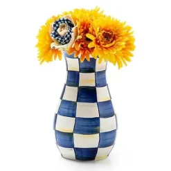 MacKenzie-Childs Royal Check Tall Vase Bouquet Set< Spring|Greenery & Florals