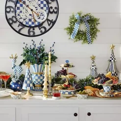 MacKenzie-Childs Royal Check Three Tier Sweet Stand< Bar Entertaining|Serveware
