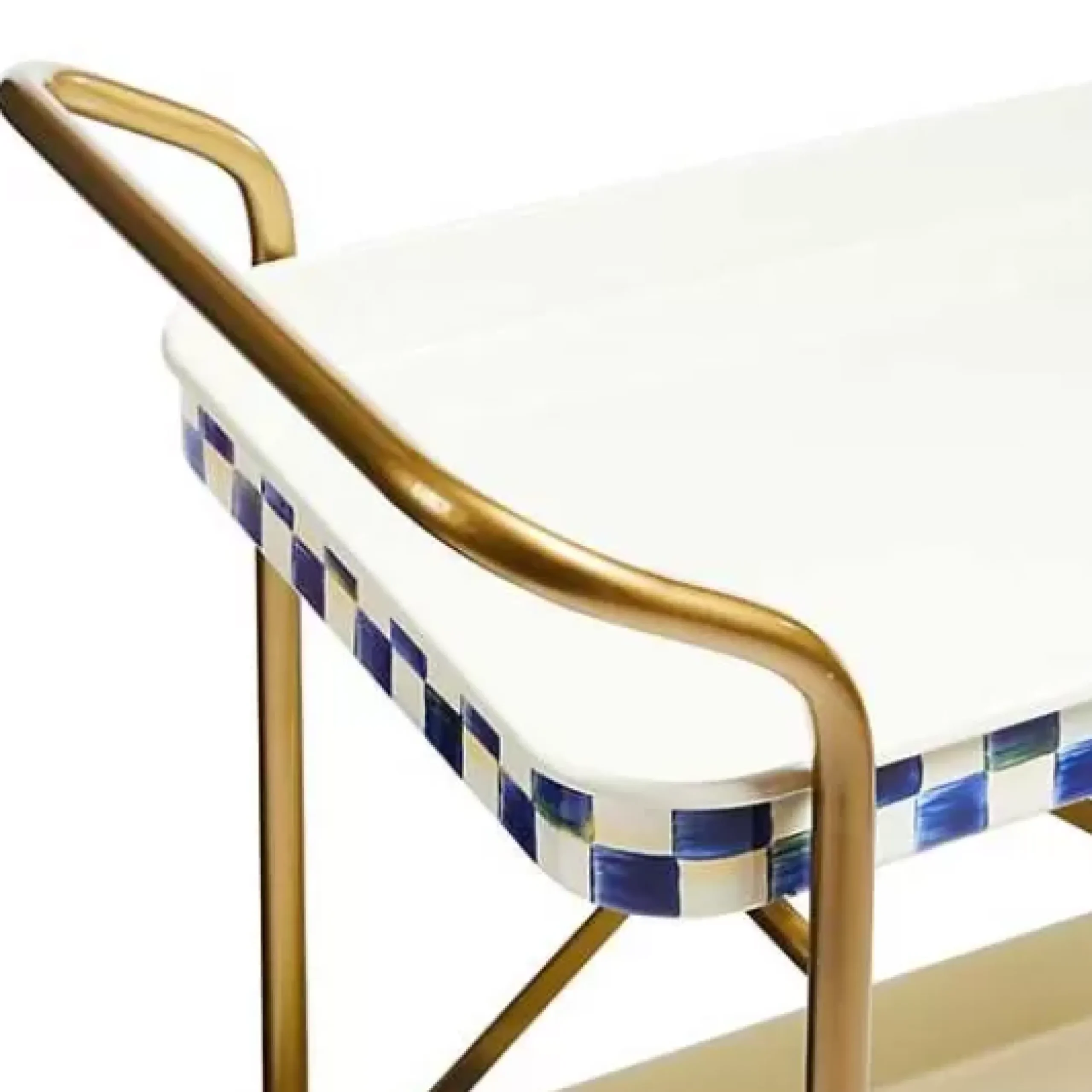 MacKenzie-Childs Royal Check 2-Tier Kitchen Cart< Dining Room & Kitchen|Bar Entertaining