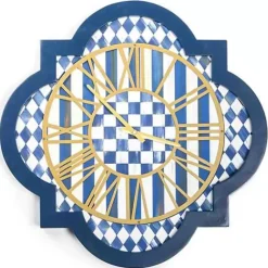 MacKenzie-Childs Royal Check Tile Wall Clock< Room Accents