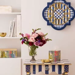 MacKenzie-Childs Royal Check Tile Wall Clock< Room Accents