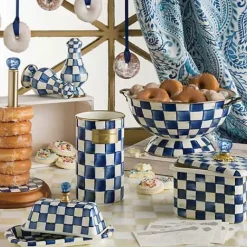 MacKenzie-Childs Royal Check Utensil Holder< Kitchen Storage & Organization