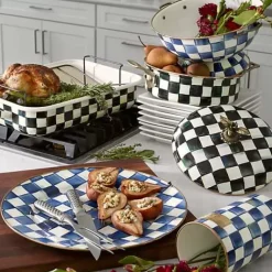 MacKenzie-Childs Royal Check Utensil Holder< Kitchen Storage & Organization