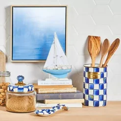 MacKenzie-Childs Royal Check Utensil Holder< Kitchen Storage & Organization