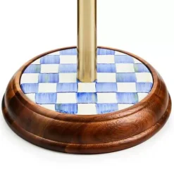 MacKenzie-Childs Royal Check Wood Paper Towel Holder< Kitchen Storage & Organization