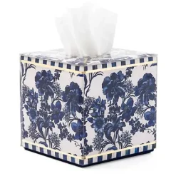 MacKenzie-Childs Royal English Garden Boutique Tissue Box Cover< Spring|Bath & Bath Accessories
