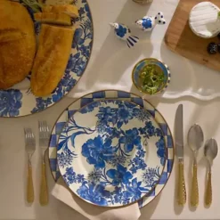 MacKenzie-Childs Royal English Garden Enamel Dinner Plate< Spring|Dinnerware & Flatware