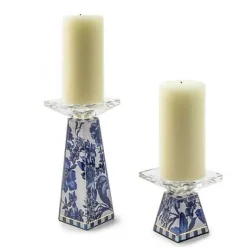 MacKenzie-Childs Royal English Garden Short Candle Holder< Spring|Candles & Fragrances