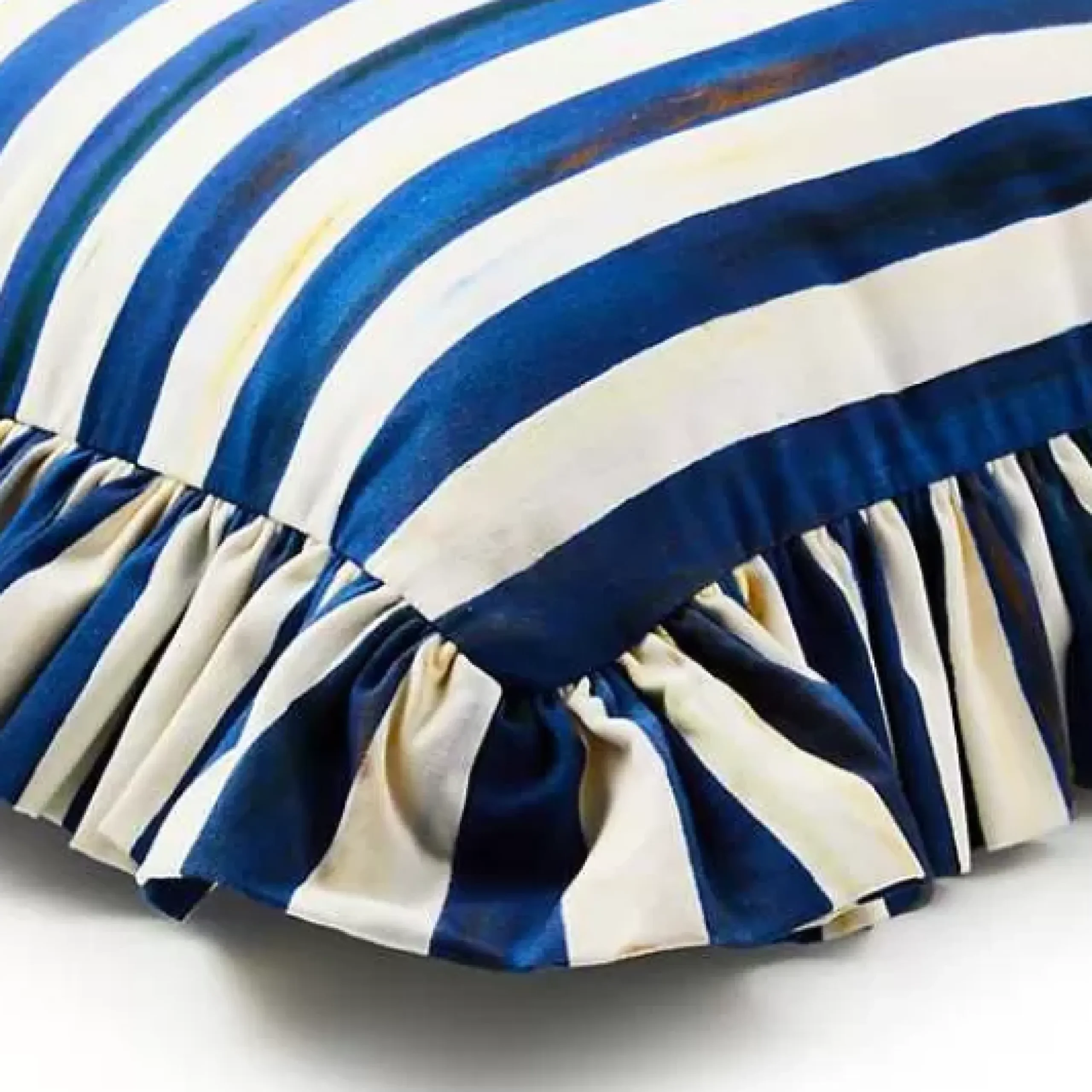 MacKenzie-Childs Royal Stripe Ruffle Throw Pillow< Pillows, Throws, & Cushions