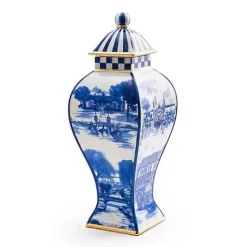 MacKenzie-Childs Royal Toile Large Ginger Jar< Kitchen Storage & Organization